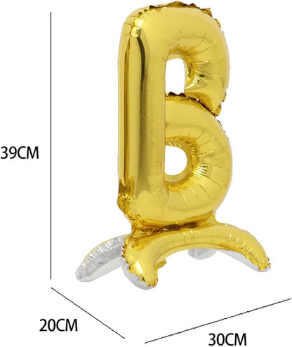 16" Standing Alphabet Letter and Number Balloons Aluminum Hanging Foil Film - Image 2