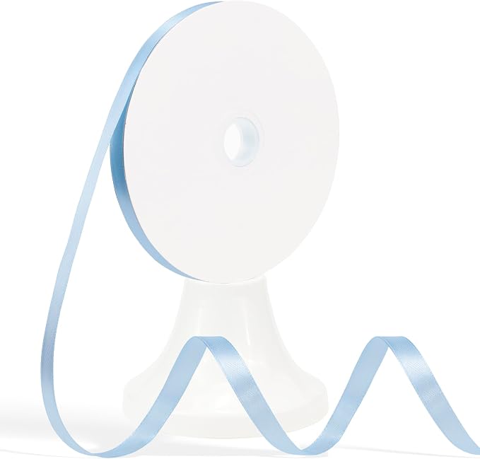 Light Blue Ribbon 3/8 Inch 120 Yards, Satin Ribbon by Unknown