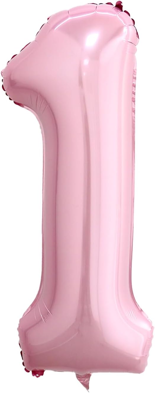 40 Inch Pink Number 1 Balloon, Giant Number Balloons, Birthday Decorations | by Unknown