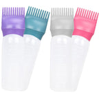 4pcs Hair Oiling Bottles Comb Hair Dye Applicator for Easy Coloring Includes Graduated Scale for Hairdressers and Stylists Deep