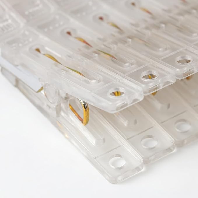 20 Pack Clear Square Plastic Clips - Image 5