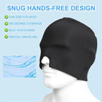 Migraine Relief Cap Ice Head Wrap Migraines Double Layer Gel Ice Hot Head Wrap 360° Extended Cooling Hangover Ice Hat for Migraine Sinus Stress Frontal Headaches