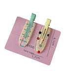 2 Pcs Cute fruit hair clip for Women Girls thick,thin hair.No Bend No Crease Hair Clips for styling sectioning hair barretters fine (Bobo sugar)