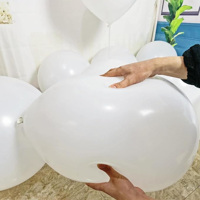 90 Pack White Balloons 18 inch White Latex Party Balloon Bulk - Image 3
