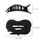 Flat Hair Claw Clips for Women,Matte Medium Hair Clips for Thick & Thin Hair- Comfortable Everyday Use for Office, Yoga, Party & Casual Styling (4PCS D)