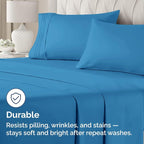 Queen Pillow Cases Set of 2 - Ultra Soft Hotel Quality Pillowcase Covers - Comfy, Cozy & Wrinkle Free - Shrink, Stain & Fade Resistant - Machine Washable Pillow Protectors - 2 Piece Set - Denim Blue