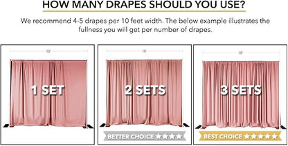 AK TRADING CO. 10 feet x 10 feet Polyester Backdrop Drapes Curtains Panels - Image 4
