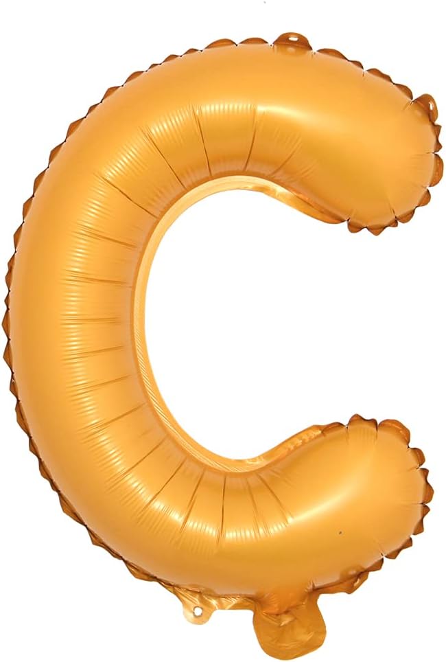 16" inch Single Orange Alphabet Letter Number Balloons Aluminum Hanging Foil by RUIANSI