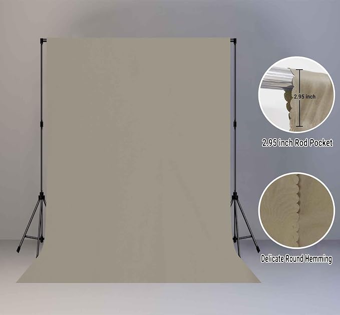 Grey Photography Backdrop for Photoshoot, Fabric 5x7ft | Polyester Studio Photo - Image 2