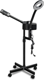 Winado 2 in 1 Professional Facial Steamer with 5X Magnification Lamp & Touch Screen, Esthetician Steamer Humidifier Face Spa Mist Steam for Home Beauty Salon, Personal Skin Care Deep Cleaning, Black