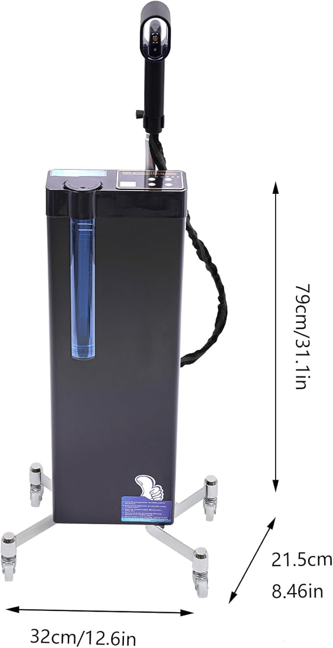 3 in 1 Hair Steamer, Salon Nano Steamer for Deep Conditioning w/Digital Touch Panel Rolling Base for Hair Texture or Repair, 1300w