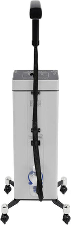 3 In 1 Standing Nano Hair Steamer Heated Micro Mist Spray Negative Ion Blue Light Hair Care Nanoscale Steamer for Deep Conditioning with Removable Nozzle & Wheels, 10 Levels Fog Output, 0.13Gal Tank