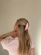 HAIMEIKANG Large Acetate 4 Inch Hair Claw Clip for Women - French Style Hair Claws for Thick Hair with Non-Slip Teeth, Hair Accessories for Updos, Buns & Ponytails