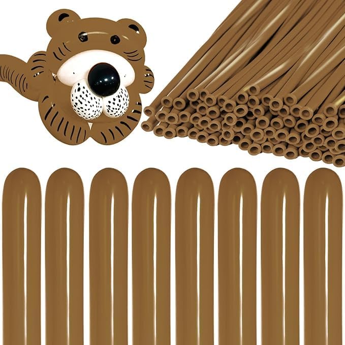 260 Coffee Brown Long Balloons for Balloon Garland Thickening Skinny Latex by Kawkalsh