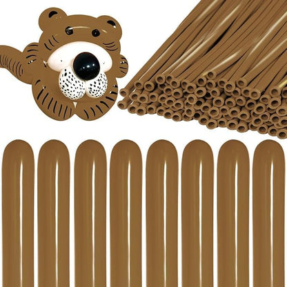 260 Coffee Brown Long Balloons for Balloon Garland Thickening Skinny Latex by Kawkalsh