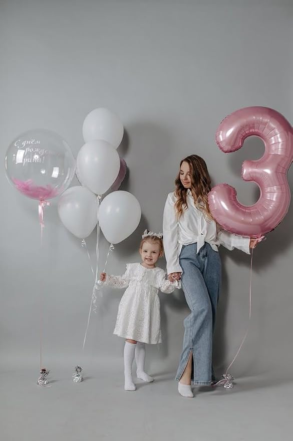 Number 9 Balloons 40 Inch for 9 19 Birthday Party Decorations, Pastel Pink | - Image 4
