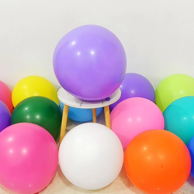 36 Pack 24 Inch Balloons Large Assorted Color Rainbow Latex Big Balloon 12 - Image 4