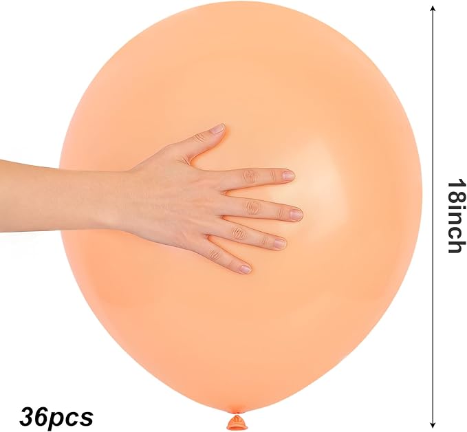 RUBFAC Rainbow Balloons 36pcs 18 Inch Large Colourful Latex Balloons - Image 2