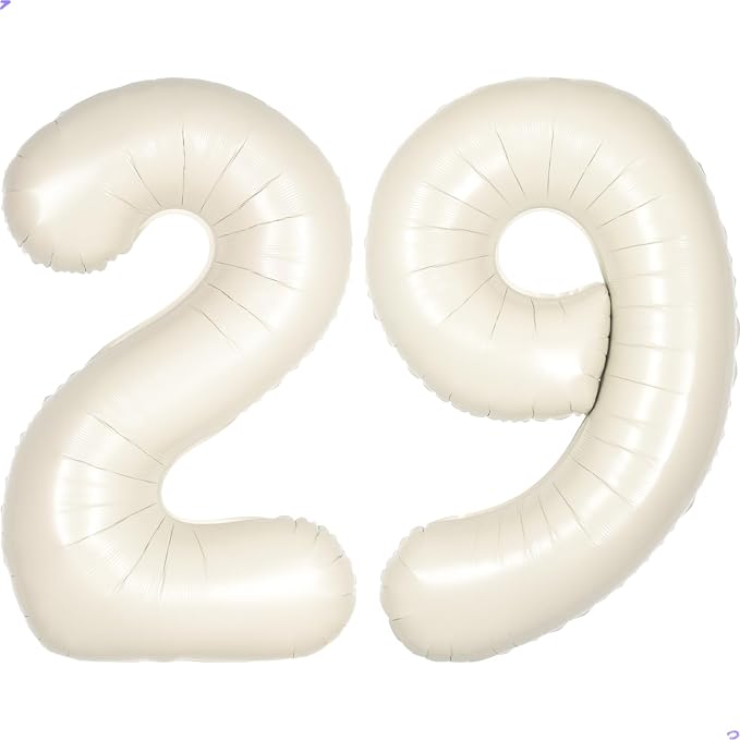 Cream White Number 29 92 Balloon by Unknown