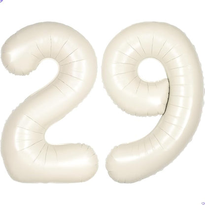 Cream White Number 29 92 Balloon by Unknown
