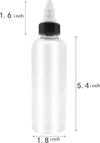 3 Pcs 6oz Dispensing Bottles, Plastic Squeeze Bottles with Twist Top Cap