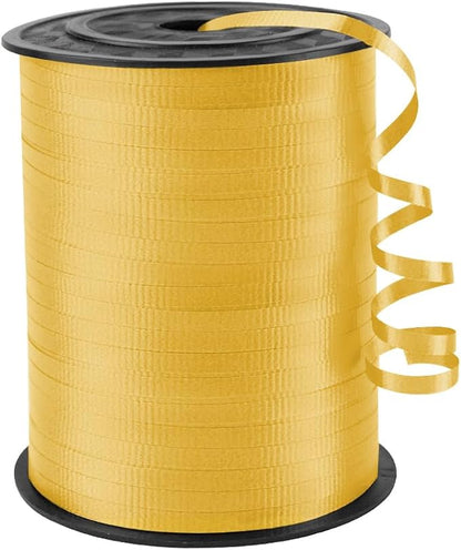 Yellow Crimped Curling Ribbon, 1/5" Wide x 500 Yards Christmas Curling Ribbons by KMERLIFE