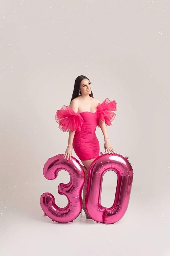 Number Balloons 40 Inch Rose Gold 9 Balloon - Image 4