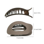 Flat Hair Clips for Women - 6Pack Matte Lay Flat Claw Clips, Non-Slip Strong Hold Duckbill Clips for Thick/Thin Hair, Neutral Color Hair Accessories for Daily Styling