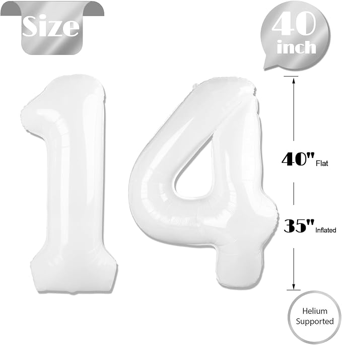 White 14 Balloon - Image 5