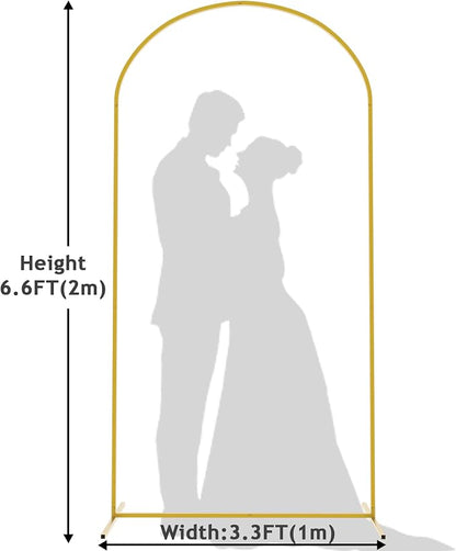 6.6FT Arch Backdrop Stand Gold Metal Wedding Arch Backdrop Stand | Metal - Image 2