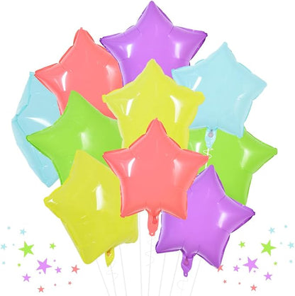 TONIFUL 30 Pcs Star Balloons 18 Inch Large Pastel Colorful Foil Balloons | by TONIFUL