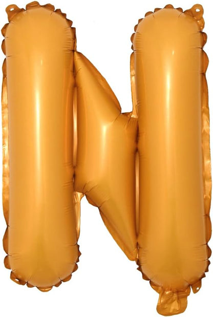 16" inch Single Orange Alphabet Letter Number Balloons Aluminum Hanging Foil by RUIANSI