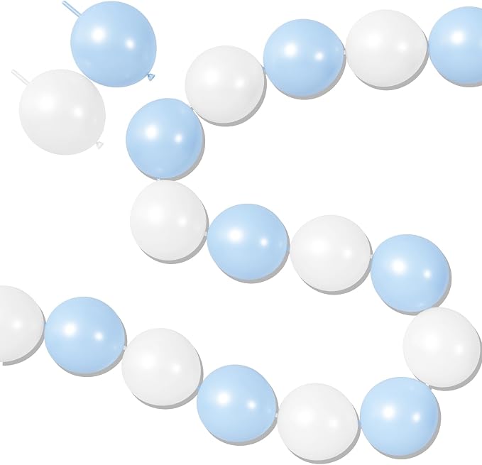 Blue and White Link Balloons, Quick Balloon by Govpy