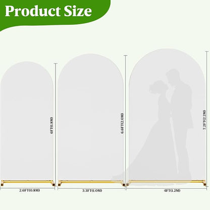 Arch Backdrop Stand with Cover Set, 6FT Gold Metal Wedding Arch - Image 3