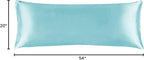 BEDELITE Satin Body Pillow Cover, Super Soft and Cooling Body Pillow Pillowcase for Hair and Skin, Breathable Silky Full Long Pillowcase Cover(20"x54", Blue)