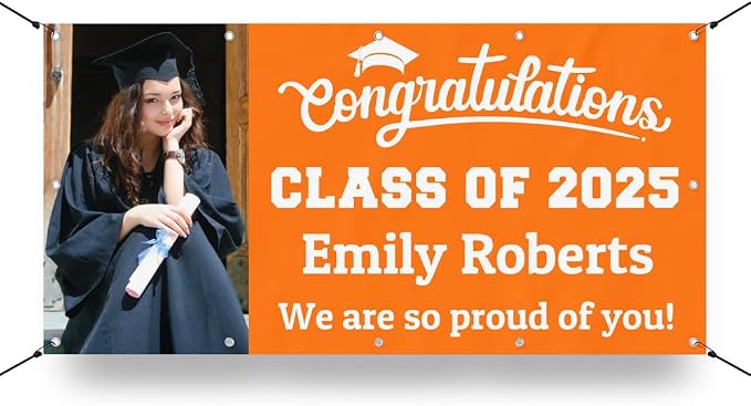 Personalized Graduation Photo Vinyl Banner Sign by Milweb1LLC