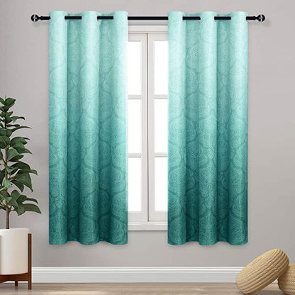 DWCN Teal Ombre Blackout Curtains by DWCN