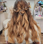 BARTOSI Moon Star Hair Clips Gold Stars Hair pins Crystal Celestial Hair Accessories for Women and Girls (Pack of 3)