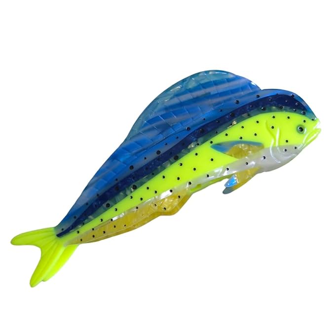 Novelty Aquatic Animals Hair Clips,Mahi-Mahi Fish Hair Clip,Cellulose Acetate Hair Clips,Big Claw Clips for Women