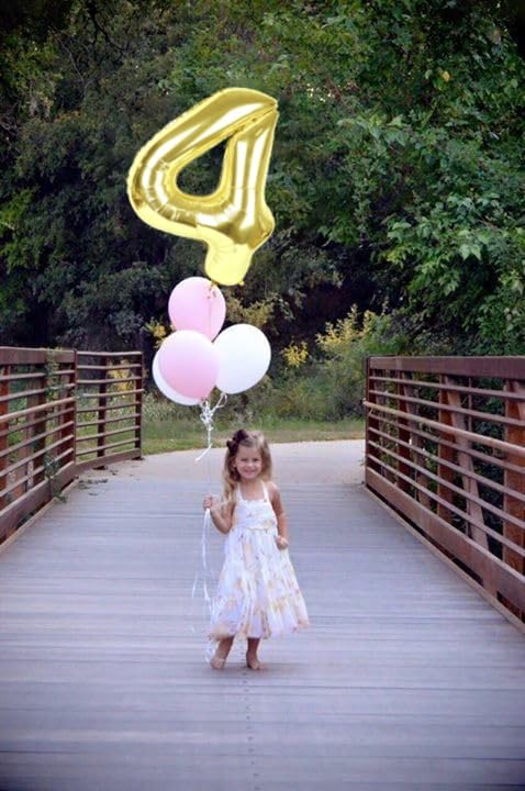 5 Balloon Number 40 Inch Light Gold Balloons - Image 4