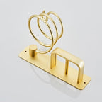 YUET Hair Dryer Holder Hairdryer Straightener Station Wall Mounted Spiral Shelf Bracket Stand Hanger Organizer Blow Storage with Cable Tidy Rack for Dressing Table Bathroom Professional Gold Brass