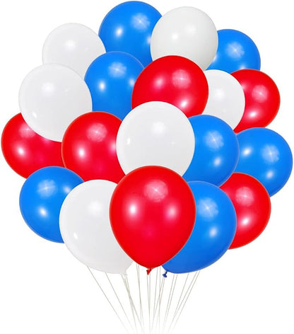 300 Pack Red White and Blue Balloons 100 of each of the 3 colors 12 inch Red by ZWZLIULIAN