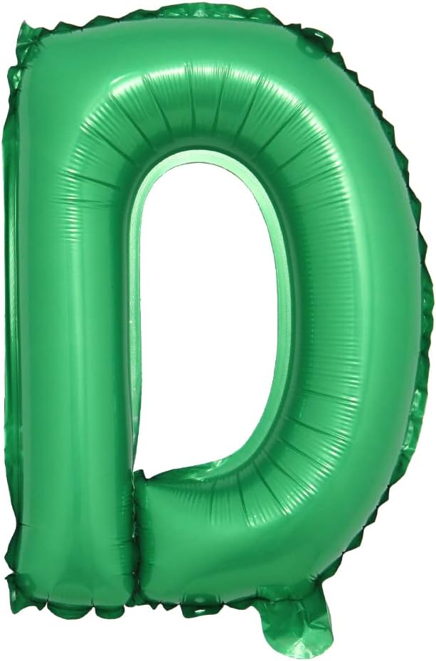 16 inch Green Alphabet Letter and Number Balloons Set Package, Aluminum Hanging by RUIANSI