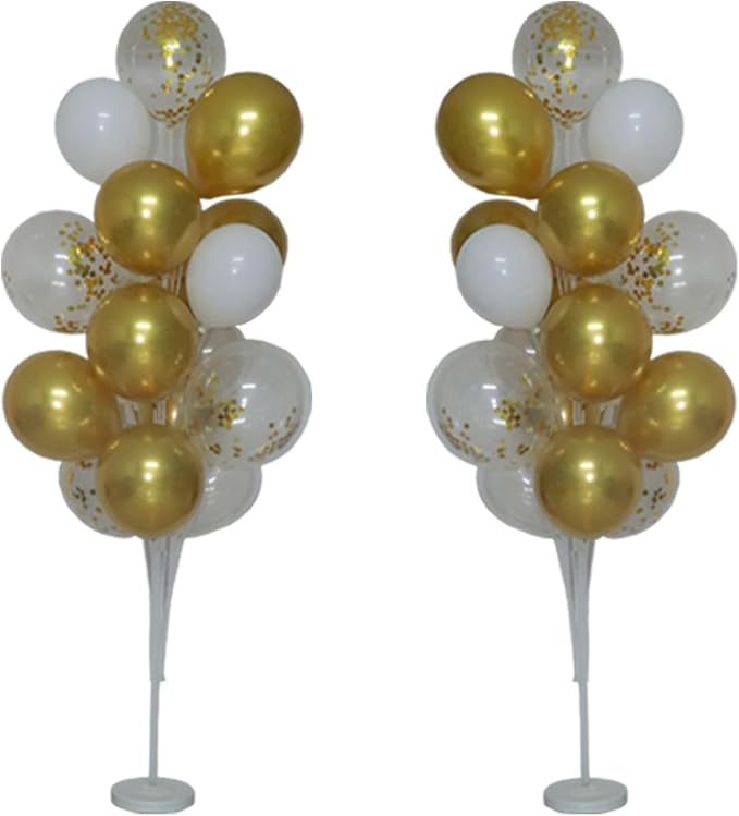 Leesoot 2 Sets 74inch Gold Floor Balloon Column Kit Stand by Unknown