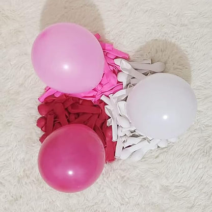300 Pack Hot Pink Light Pink and White Balloons 5 Inch Pink White and Rose Red - Image 2