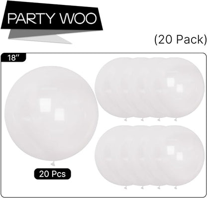 PartyWoo Clear Balloons 20pcs Transparent Latex Helium Balloons 18 Inch | - Image 5