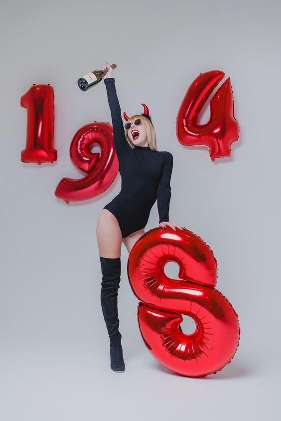 Balloons Number 40 Inch Red 1 Balloon - Image 5