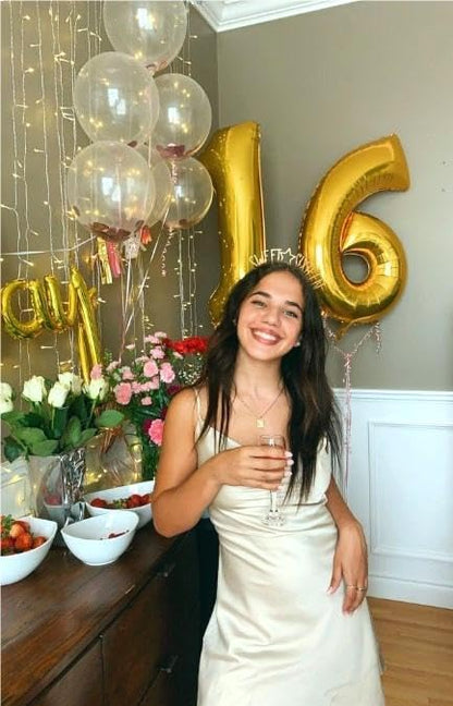 Gold Number 1 Balloon 40 inch, Balloon numbers party supplies, deco photo shoot - Image 4