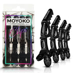 4 Pro Clips - Hair Clips for Styling, Sectioning, All Hair Types - Salon Accessories for Hair Stylists - Makeup Clips for Makeup Application - Black