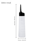 driew Applicator Bottles for Hair, 8.5oz Hair Squeeze Bottle with Angle Tip Color Applicator Bottle Dye Pack of 2,Black Cap
